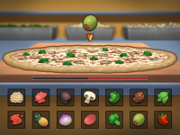 Pizza-making minigame illustration