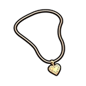 "Heart necklace illustration"