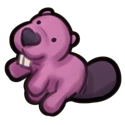 "Plush - Pink beaver illustration"