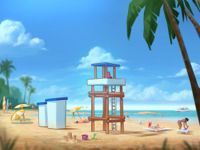 "Beach illustration"