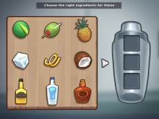 Cocktail minigame illustration