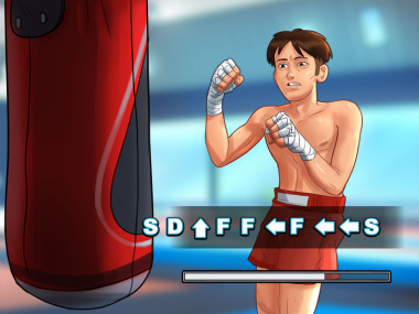 Muay Thai minigame illustration