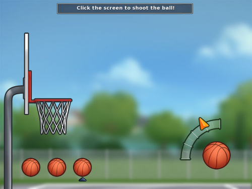 Basketball minigame illustration