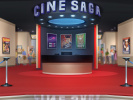 CineSaga theater front screen